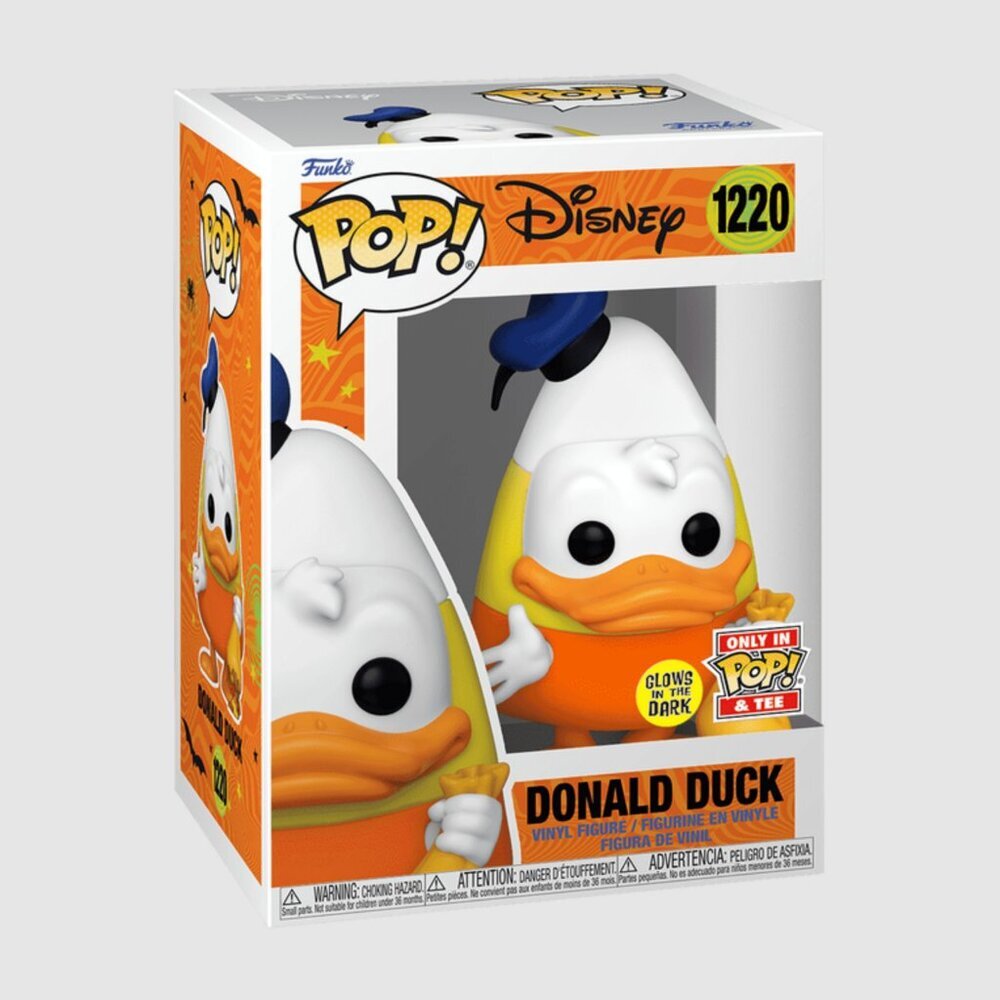 Disney Funko Pop Donald Halloween Glow in Dark Tee Shirt & Pop Figurine Bundle - Picture 4 of 4